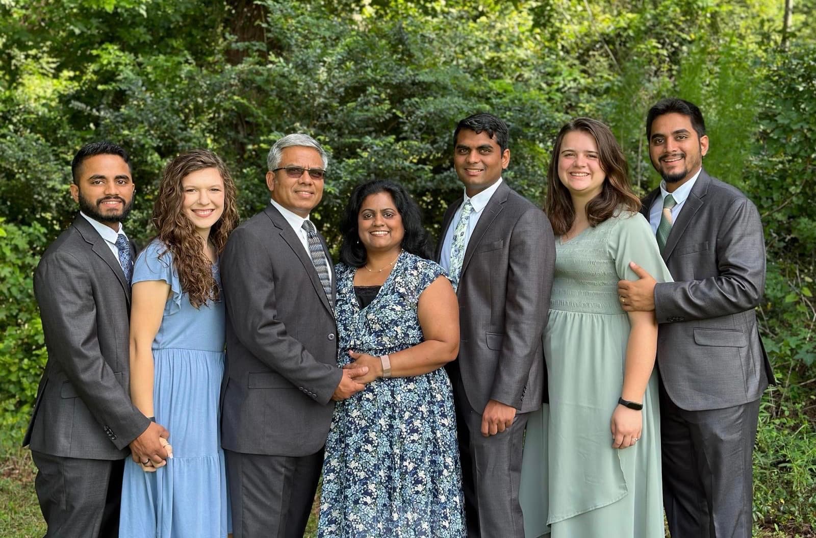 Pastor Adrian Hendricks with his family